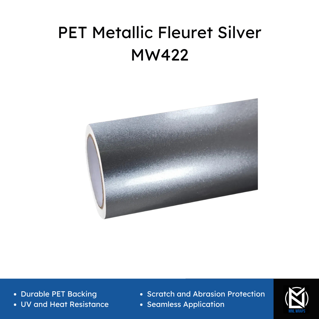 PET Metallic Fleuret Silber MW422