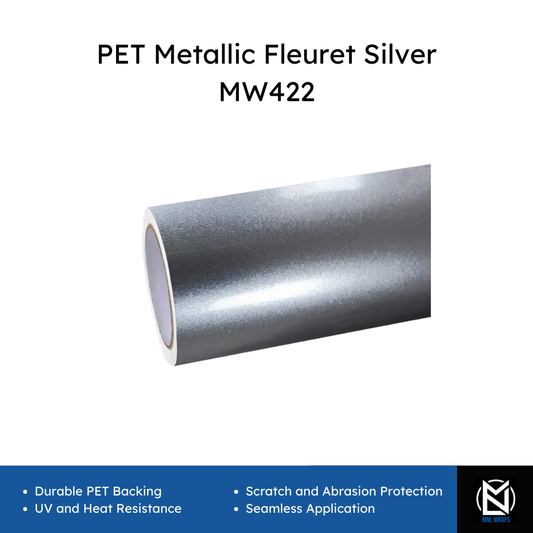 PET Metallic Fleuret Silver MW422