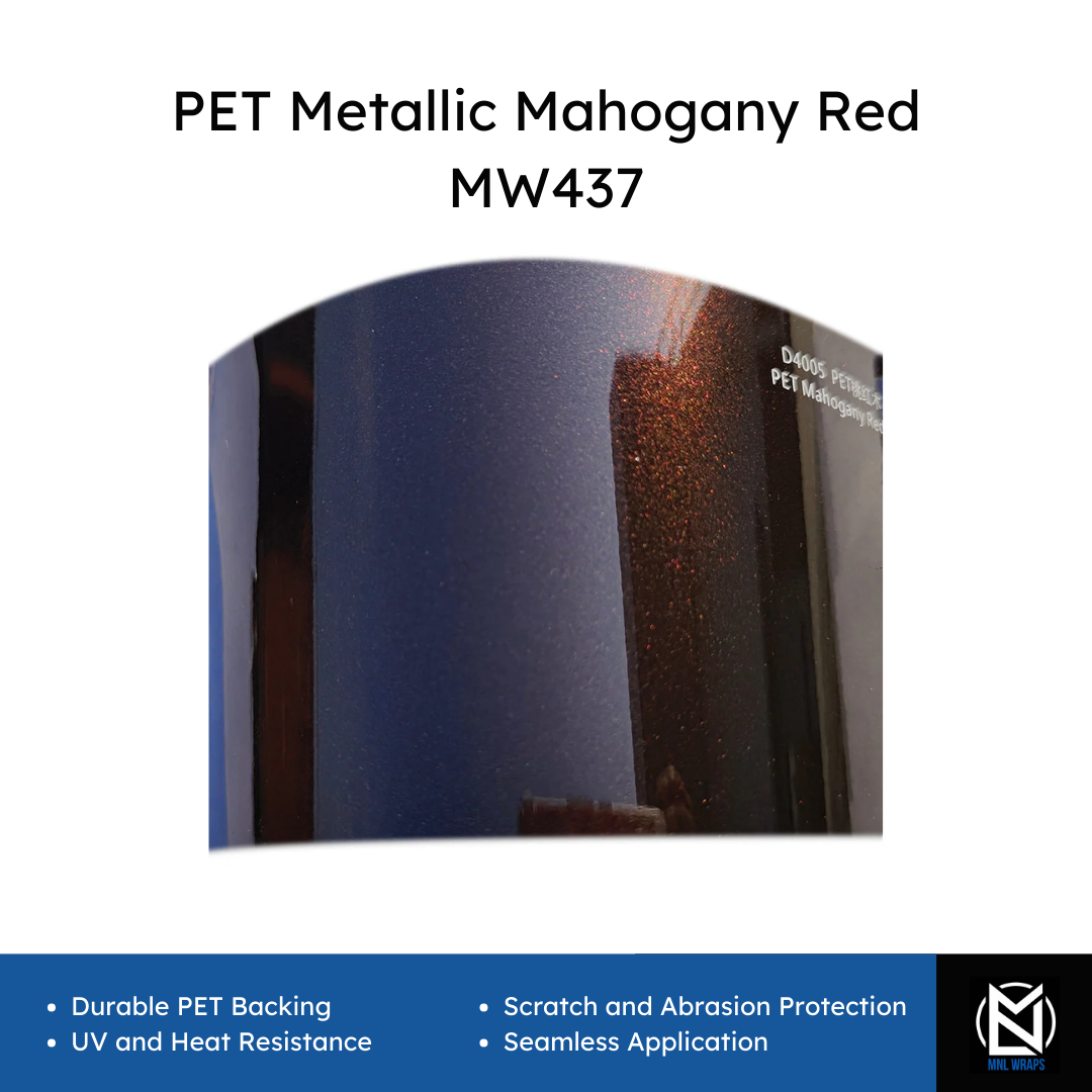 PET Metallic Mahagoni Rot MW437