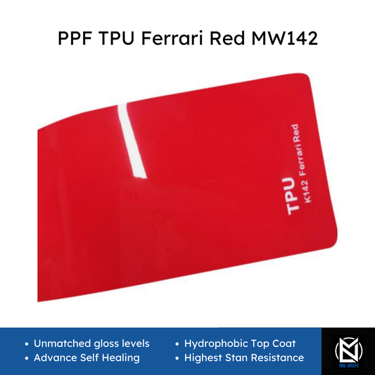 PPF TPU Ferrari Red MW142