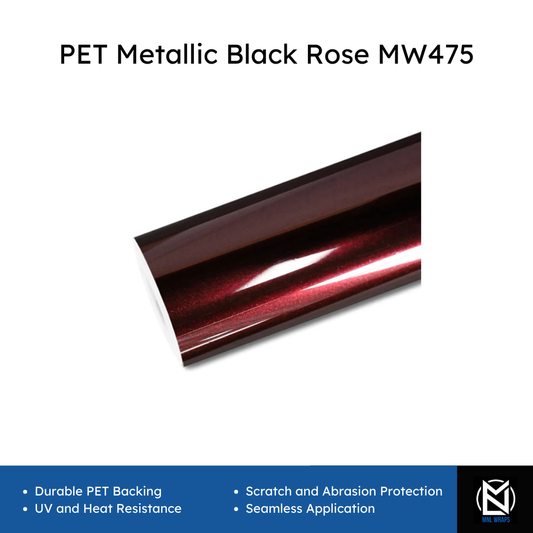 PET Metallic Black Rose MW475