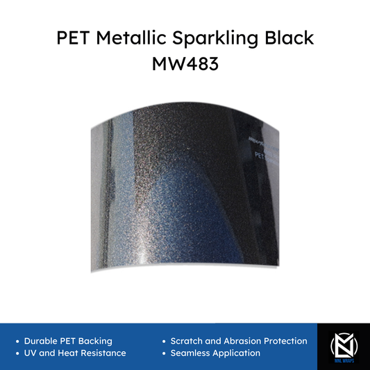 PET Metallic Sparkling Black MW483