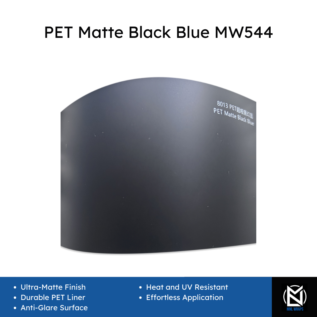 PET Noir Mat Bleu MW544