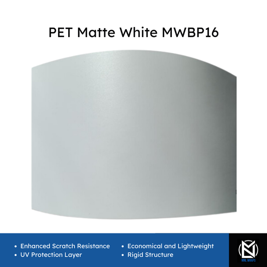 PET Matte White MWBP16