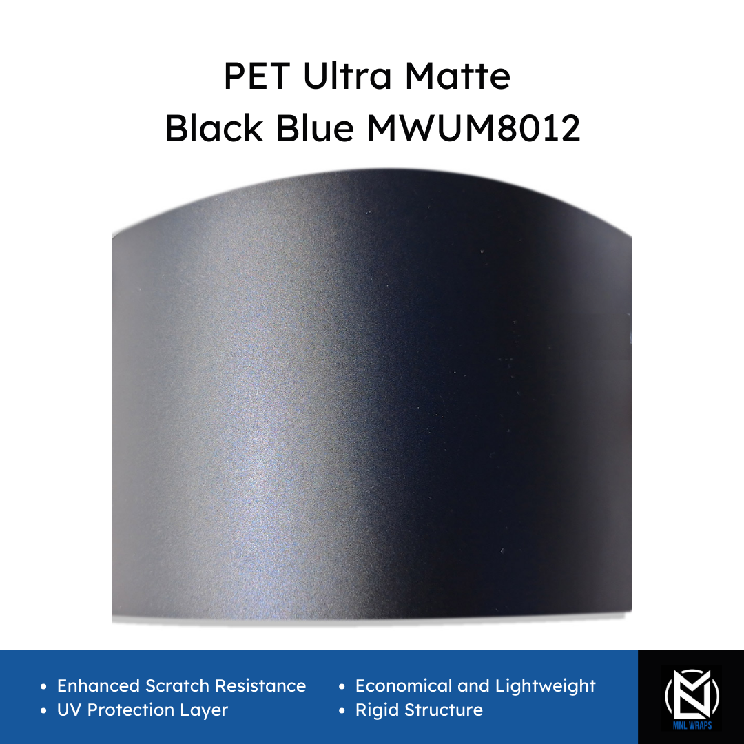 PET Ultra Matte Black Blue MWUM8012